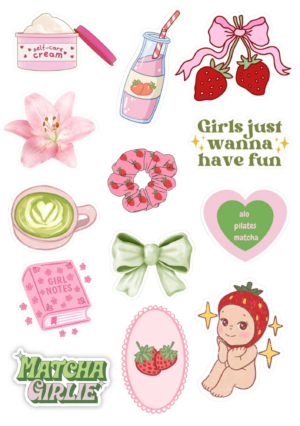 Stickers matcha girlie