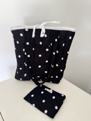 Black white polka dots