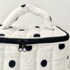 White black polka dots