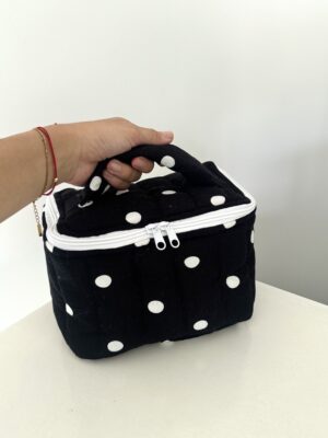 Black white polka dots